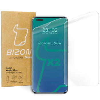 Folia hydrożelowa na ekran Bizon Glass Hydrogel Front Duo do Honor Magic5 Pro, 2 sztuki
