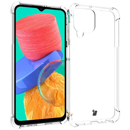 Etui + 2x szkło + obiektyw Bizon Case Clear Pack do Samsung Galaxy M33 5G, przezroczyste