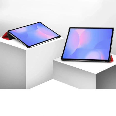 Etui z klapką Bizon Case Tab Croc do Galaxy Tab S10 FE Plus, czerwone