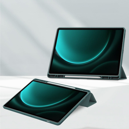 Etui Bizon Case Tab Clear Matt do Galaxy Tab S9 FE Plus, ciemnozielone