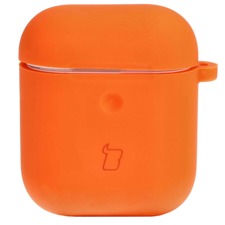 Etui Bizon Case Headphone Silicone do AirPods 1/2, marchewkowe