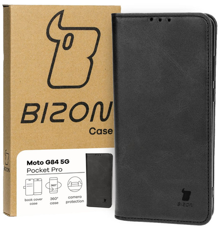 Etui z klapką Bizon Case Pocket Pro do Motorola Moto G84 5G, czarne