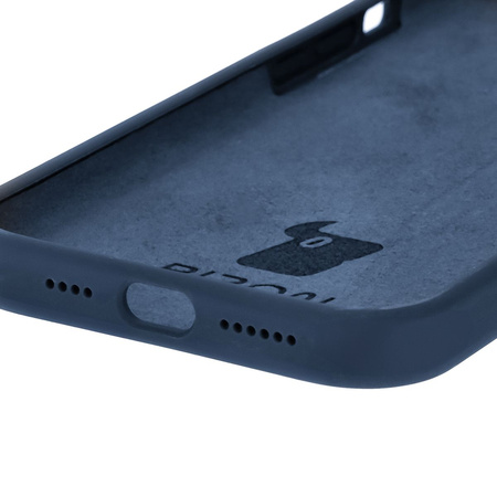 Silikonowe etui Bizon Soft Case do iPhone 15 Plus, ciemnoniebieskie