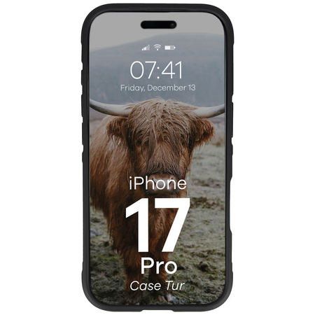 Pancerne etui Bizon Case Tur do iPhone 17 Pro, czarne