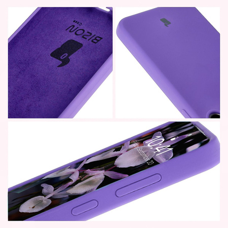 Silikonowe etui Bizon Soft Case do Galaxy S24 Plus, fioletowe