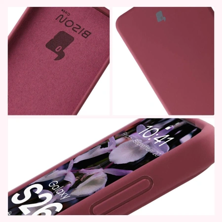 Silikonowe etui Bizon Soft Case do Galaxy S26, ciemnofioletowe