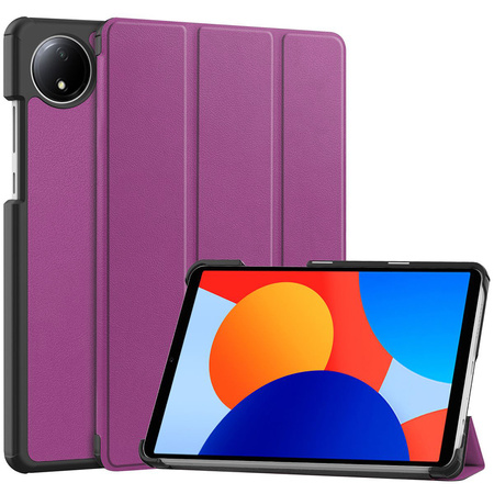 Etui z klapką Bizon Case Tab Croc do Xiaomi Redmi Pad SE 8.7, ciemnofioletowe