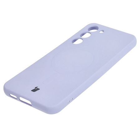 Etui silikonowe z pierścieniem magnetycznym Bizon Case Silicone Magnetic do Galaxy S23 Plus, jasnofioletowe