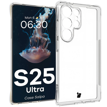 Elastyczne etui Bizon Case Salpa do Galaxy S25 Ultra, przezroczyste