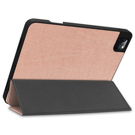 Etui Bizon Case Tab Lizard do iPad Pro 11 2022/2021/2020/2018, różowozłote