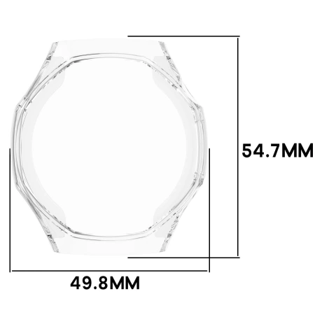 Etui z osłoną ekranu Bizon Case Watch Felipe do Huawei Watch GT6 Pro 46 mm, przezroczyste