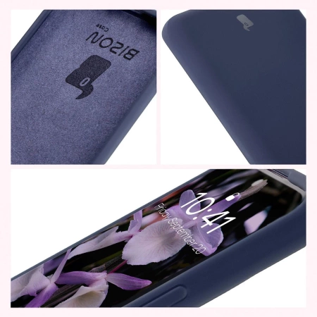 Silikonowe etui Bizon Soft Case do Xiaomi Redmi Note 14 Pro 4G, ciemnoniebieskie