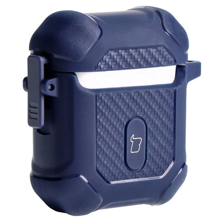 Etui Bizon Case Headphone Armor do Apple Airpods 1/2, granatowe