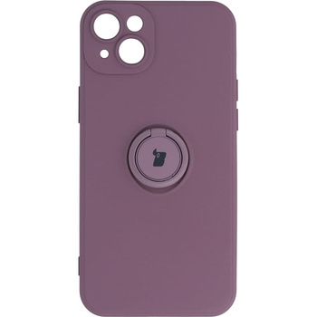 Etui Bizon Case Silicone Ring Sq do iPhone 14 Plus, ciemnofioletowe