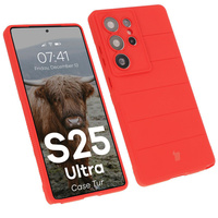 Pancerne etui Bizon Case Tur do Galaxy S25 Ultra, czerwone