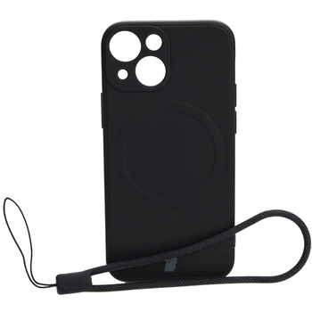 Etui Bizon Case Silicone Magnetic Sq do Apple iPhone 13 Mini, czarne