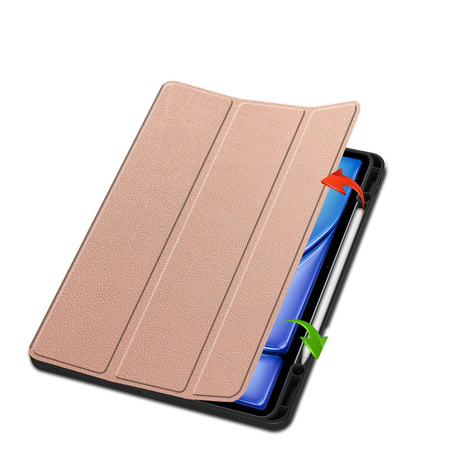 Etui Bizon Case Tab Lizard do iPad Air 13" 2025 / 2024, różowozłote