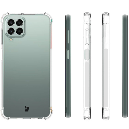 Etui + 2x szkło + obiektyw Bizon Case Clear Pack do Samsung Galaxy M33 5G, przezroczyste