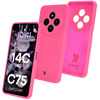 Silikonowe etui Bizon Soft Case do Xiaomi Redmi 14C 4G / Poco C75, neonowo-różowe