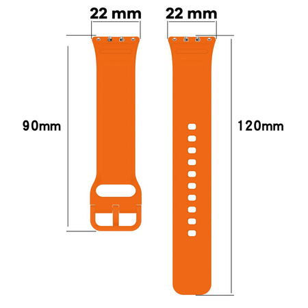 Pasek Bizon Strap Watch Silicone do Galaxy Fit 3, marchewkowy