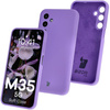 Silikonowe etui Bizon Soft Case do Galaxy M35 5G, fioletowe