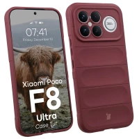 Pancerne etui Bizon Case Tur do Xiaomi POCO F8 Ultra, burgundowe