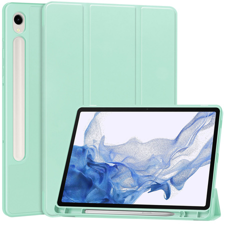 Etui Bizon Case Tab Lizard do Galaxy Tab S9, miętowe