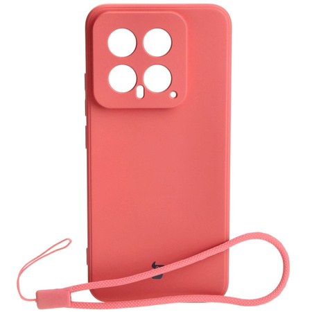 Etui Bizon Case Silicone Sq do Xiaomi 14, brudny róż