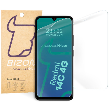 Folia hydrożelowa na ekran Bizon Glass Hydrogel Front Duo do Xiaomi Redmi 14C 4G / POCO C75, 2 sztuki