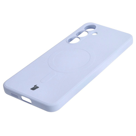 Etui Bizon Case Silicone Magnetic Sq do Galaxy S24 Plus, jasnofioletowe