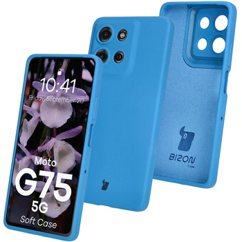 Silikonowe etui Bizon Soft Case do Motorola Moto G75 5G, niebieskie
