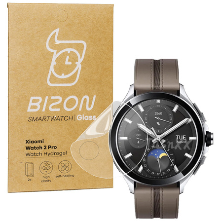 Folia hydrożelowa na ekran Bizon Glass Watch Hydrogel Duo do Xiaomi Watch 2 Pro, 2 sztuki