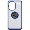 Etui z uchwytem na palec Bizon Case Hybrid Ring do Xiaomi Redmi Note 13 Pro+ 5G, przydymione z granatową ramką