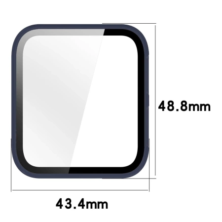 Etui ze szkłem do zegarka Bizon Case+Glass Watch do Garmin Venu X1, niebieskie