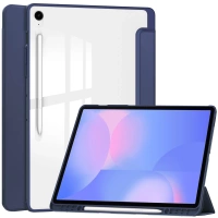 Etui z klapką Bizon Case Tab Clear Matt do Galaxy Tab S10 FE Plus, granatowe