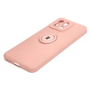 Etui Bizon Case Silicone Ring Sq do Xiaomi 13, jasnoróżowe
