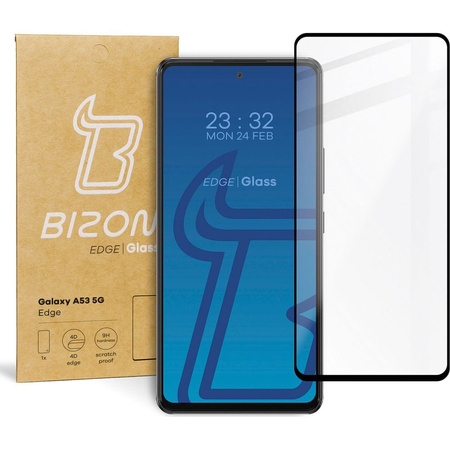 Szkło hartowane Bizon Glass Edge do Galaxy A53 5G, czarne