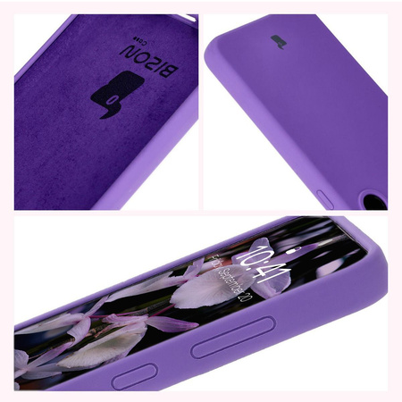 Silikonowe etui Bizon Soft Case do Galaxy S24 FE, fioletowe