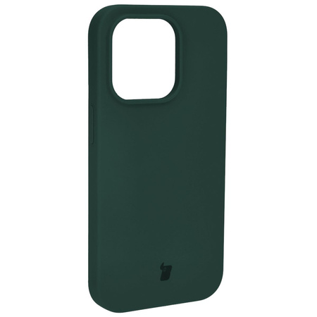 Etui silikonowe do iPhone 14 Pro Bizon Soft Case, ciemnozielone