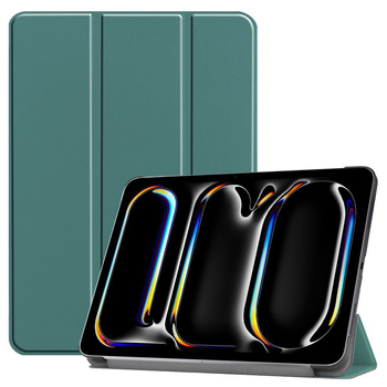 Etui Bizon Case Tab Croc do iPad Pro 11" 5 gen. 2024, ciemnozielone