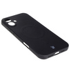 Silikonowe etui z pierścieniem magnetycznym Bizon Case Silicone Magnetic do iPhone 16 Plus, czarne