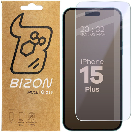 Elastyczne szkło hybrydowe Bizon Glass Mule do iPhone 16 Plus