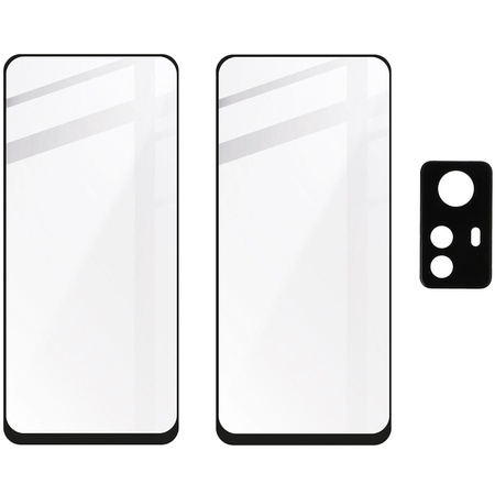 2x Szkło + szybka na aparat BIZON Edge 2 Pack do Redmi Note 12S
