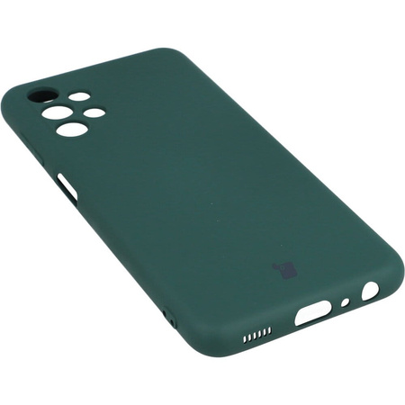 Etui Bizon Case Silicone do Galaxy A13 4G, ciemnozielone