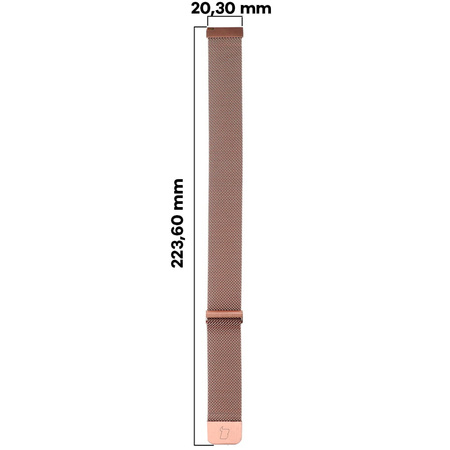 Pasek Bizon Strap Watch Chain 22 mm do smartwatcha, różowozłoty