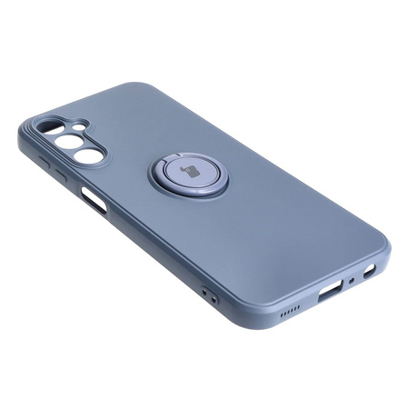 Etui Bizon Case Silicone Ring Sq do Samsung Galaxy A24, szare
