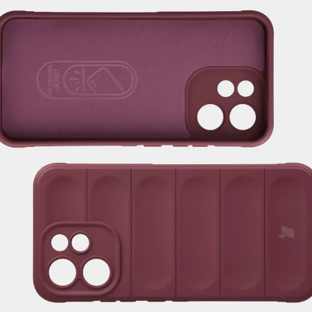 Pancerne etui Bizon Case Tur do Oppo Reno 15 F / FS, burgundowe