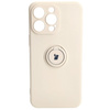 Etui Bizon Case Silicone Ring Sq do Apple iPhone 15 Pro Max, beżowe