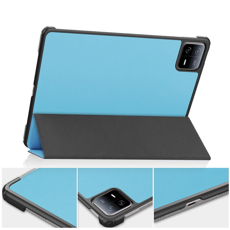 Etui Bizon Case Tab Croc do Xiaomi Pad 6 / Pad 6 Pro, błękitne