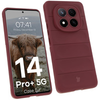 Pancerne etui Bizon Case Tur do Xiaomi Redmi Note 14 Pro Plus 5G, burgundowe